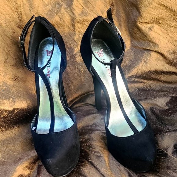 Black Platform Stilettos with a 6" heel Womens size 7.5 - Picture 1 of 5